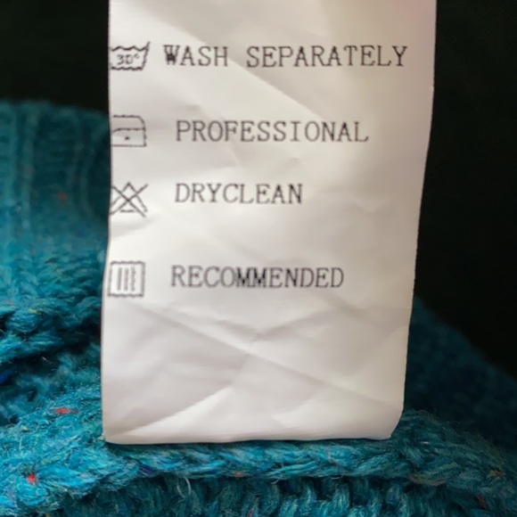 Blue Speckled Knit Crew Neck Sweater - Picture 4 of 5